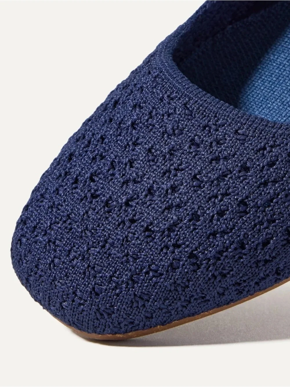 Rothy’s The Max Square Navy Crochet Flats 8.5